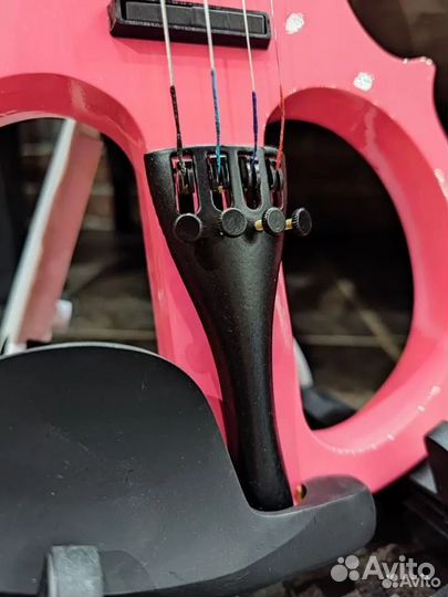 Электроскрипка Розовая (полный комплект)