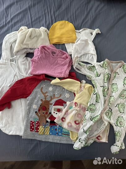 Вещи для малышки 56р + свитер в подарок новогодний