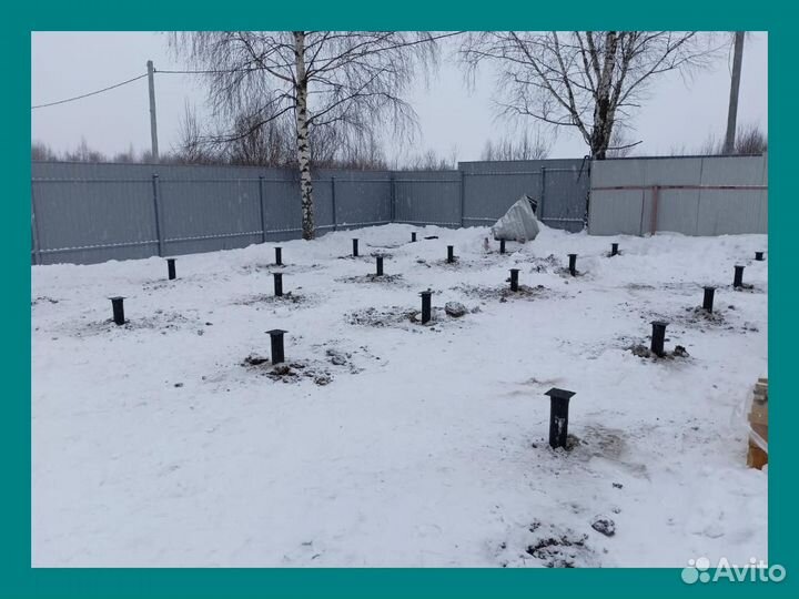 Монтаж винтовых свай под ключ