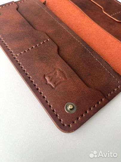 Кошелёк из натуральной кожи ручной работы