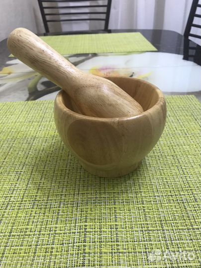 Деревянная ступа с пестиком