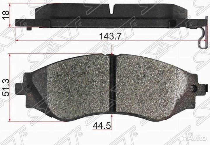 SAT ST-96281937 Колодки тормозные перед chevrolet