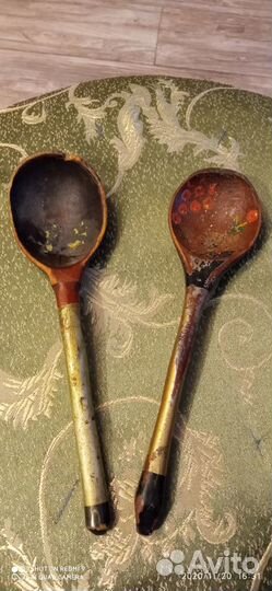 Ложки деревянные Хохлома, винтаж СССР