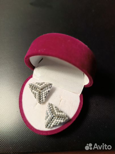 Серьги из японского бисера ручной работы