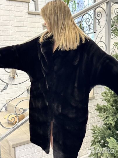 Шуба норковая black nafa