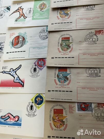 Открытки и конверты спецгашения (спорт)
