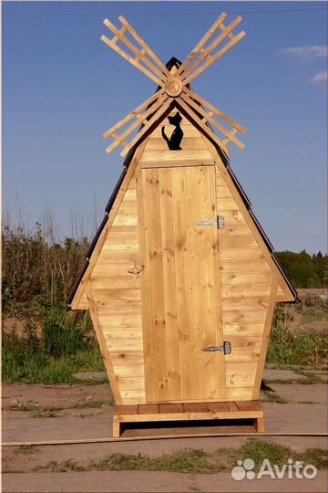 Дачный туалет деревянный DRE445