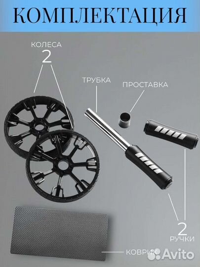 Ролик для пресса двойной с ковриком