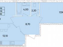 2-к. квартира, 61,9 м², 1/9 эт.