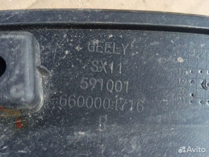 Накладка арки задняя правая geely coolray