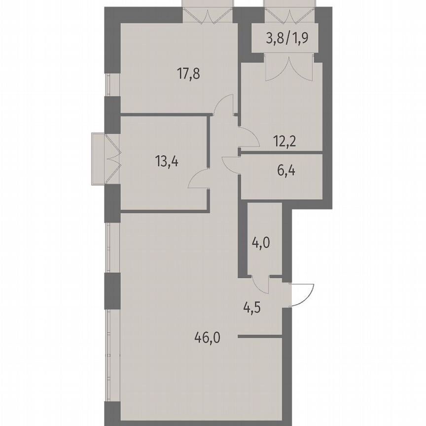 3-к. квартира, 110,4 м², 12/13 эт.