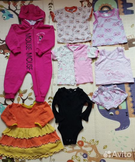 Вещи на девочку пакетом р.68 74 80 86 92