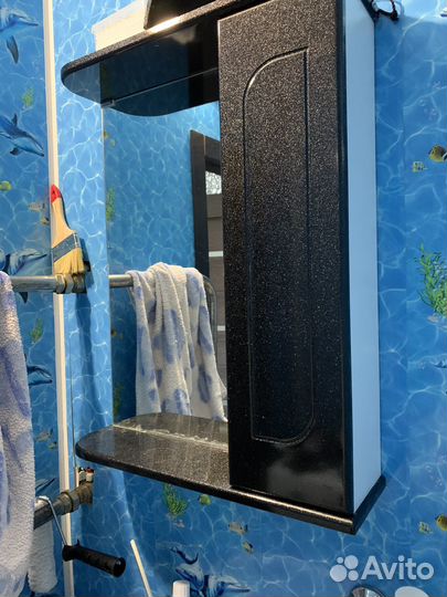 Тумба для ванной со шкафом