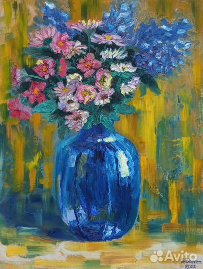 Картина маслом цветы