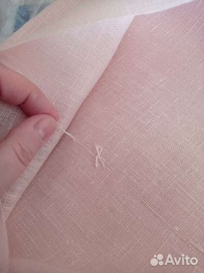 Отрезы цветного и белого льна