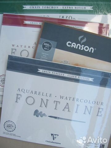 Акварельная хлопковая бумага Clairefontaine/Canson