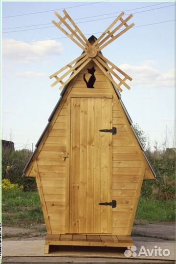 Дачный туалет с декором и установкой эзу 524