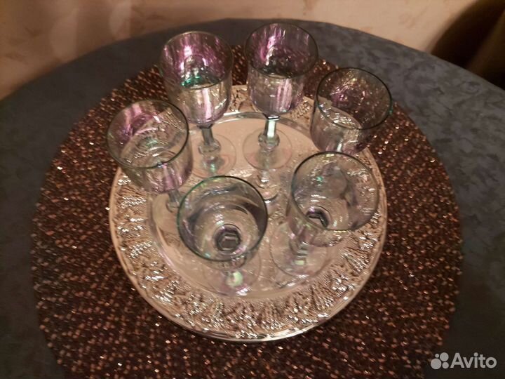 Бокалы для вина перламутроаые