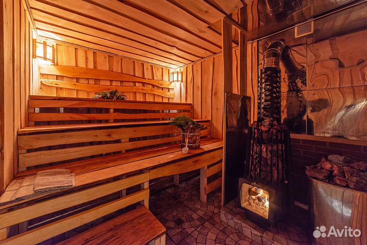 Русская баня на дровах с бассейном
