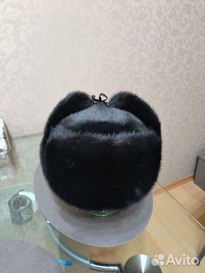 Норковая шапка мужская ушанка размер 58