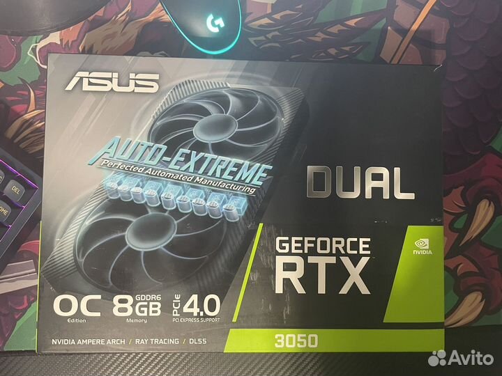 Видеокарта asus GeForce RTX 3050 Dual OC Edition