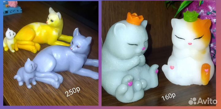 Мыло ручной работы. Зайки, котики, куколки