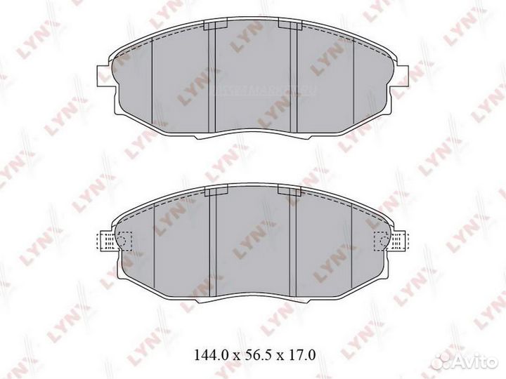 Lynxauto BD-1812 Колодки тормозные дисковые перед