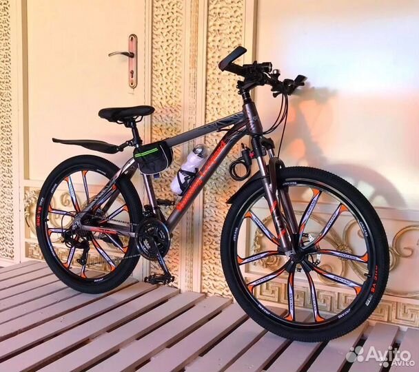 Велосипед с литыми дисками Серый новый