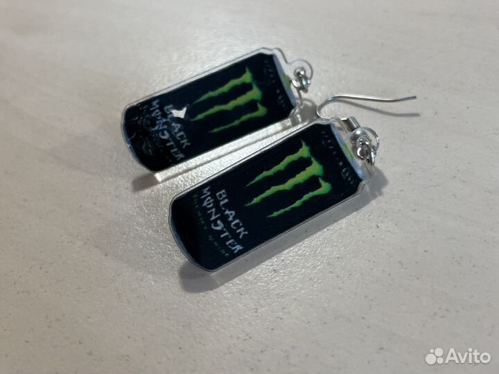 Серьги black monster