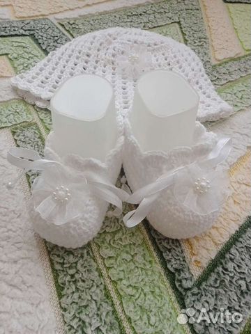 Пинетки и шапочка