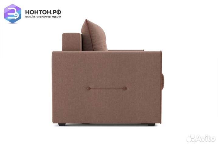 Диван еврокнижка Оригами жаккард коричневый