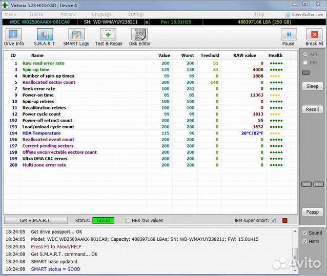 250 Gb Western Digital (WD2500aakx)