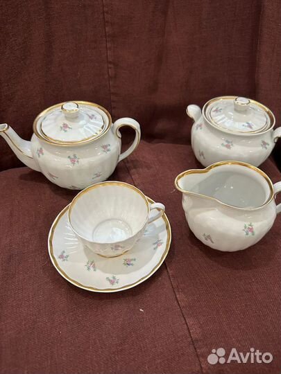 Кофейный сервиз ГДР, чайный дфз редскоть