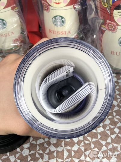 Термо кружка Starbucks матрёшка Russia