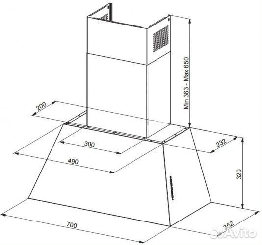 Вытяжка faber 110.0456.174 faber chloe EV8P OC A70
