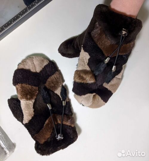 Варежки из натурального меха