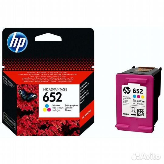 Картридж струйный HP 652 F6V24AE цветной оригинал