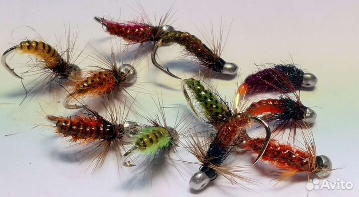Мушки на Хариуса и Ленка,для подлёдной рыбалки