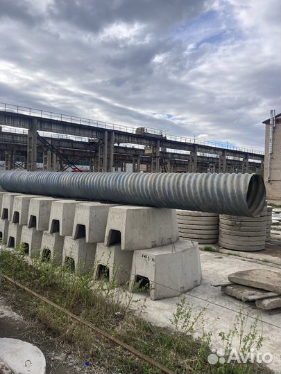 Труба металлическая гофрированная оцинкованная 800