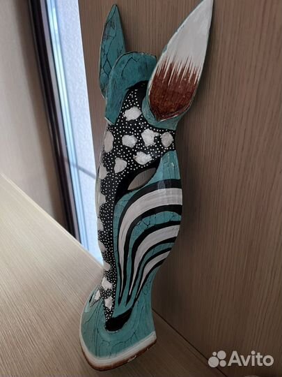 Маска Африканский стиль Зебра Индонезия