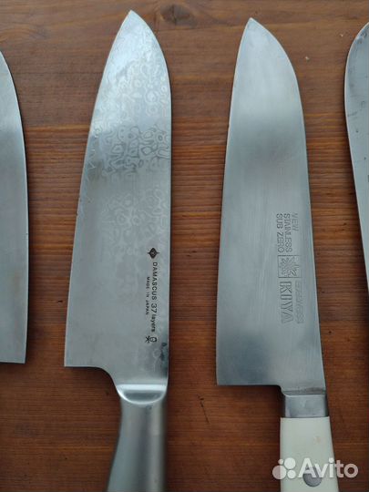 Японские ножи кованые, дамаск, ламинат, мисоно