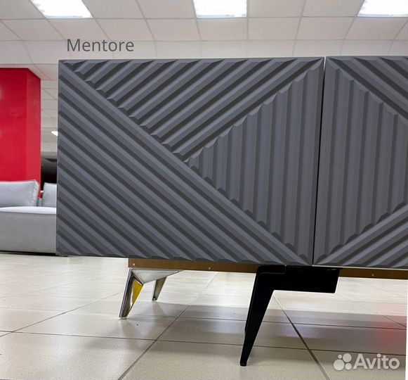 Тумба тв Bravo на опорах / графит / 180х40х30 см