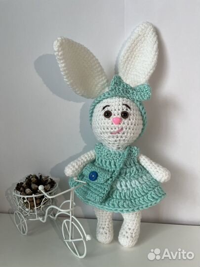 Мягкая игрушка заяц ручной работы