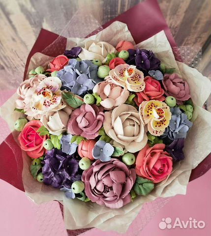 Зефирные цветы на заказ