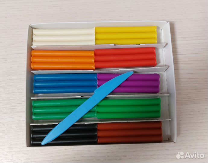 Пластилин луч кроха мягкий 10 цветов