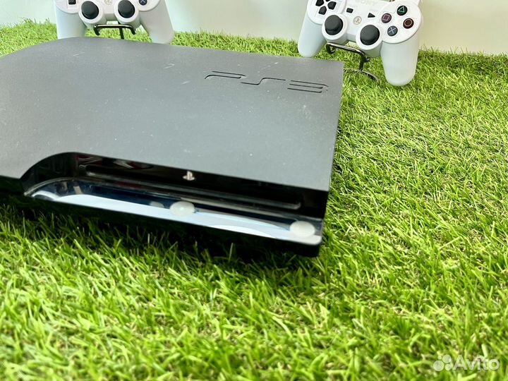 Ps3 slim 160GB прошитая +2 геймпдаа