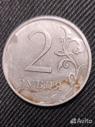 Монеты 2 рубля с заводским браком