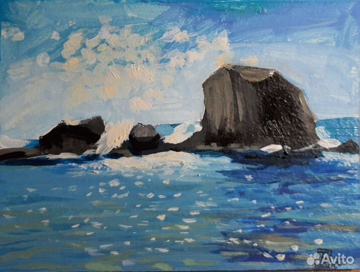 Картина маслом на картон