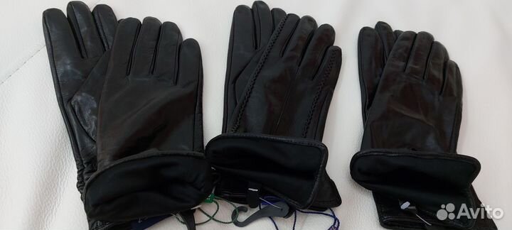 Женские перчатки из лайковой кожи на шёлке