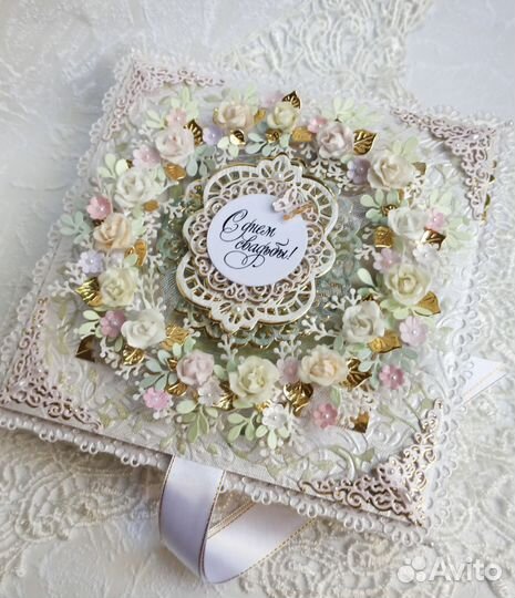 Коробочка для денег на свадьбу, открытка свадебная